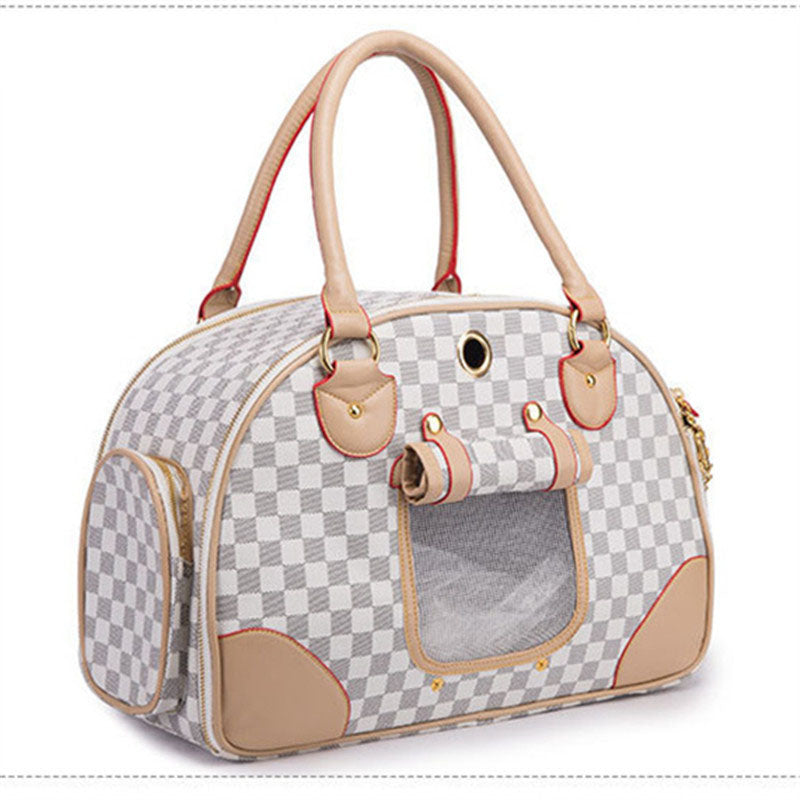 Premium Leather Pet Carrier Bag for Dogs and Cats