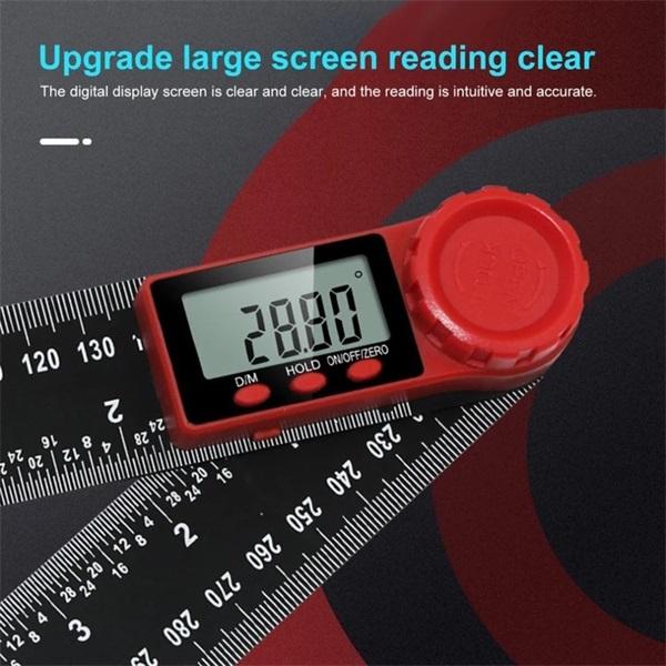 200mm Digital Angle Finder with LCD Display and Blue Backlight