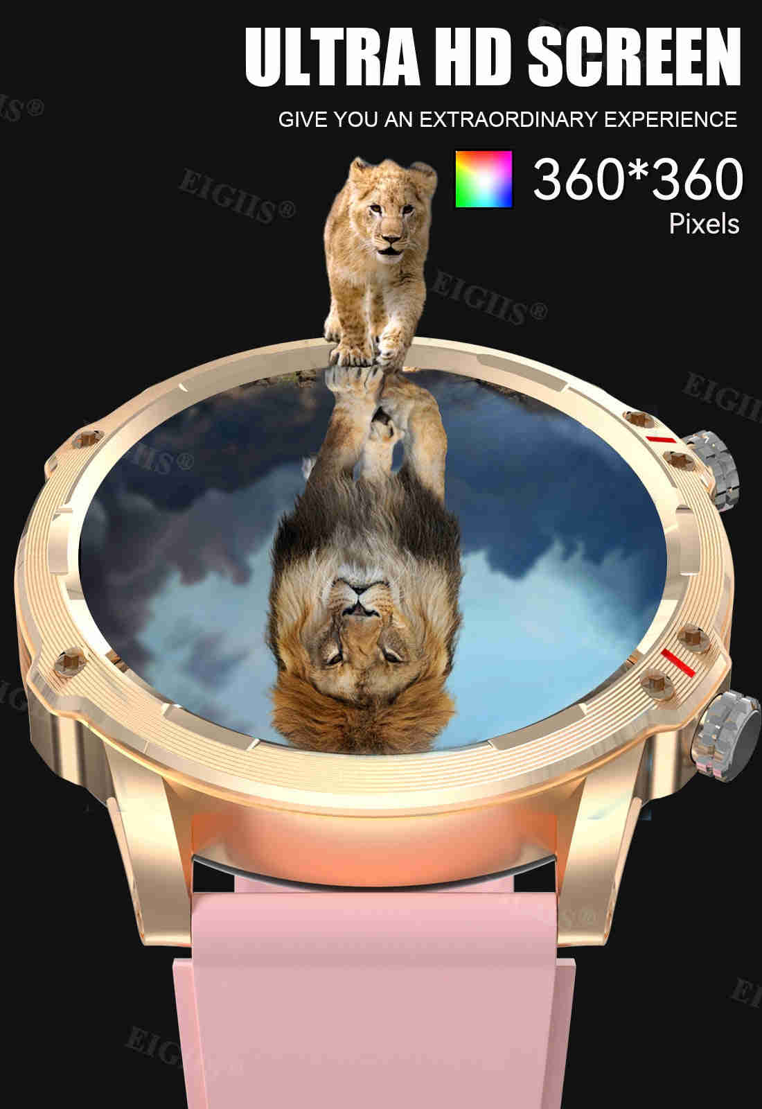 Smart Watch CF89 - 1.32" Full Touch Screen Sports Smartwatch with Heart Rate & Blood Pressure Monitor