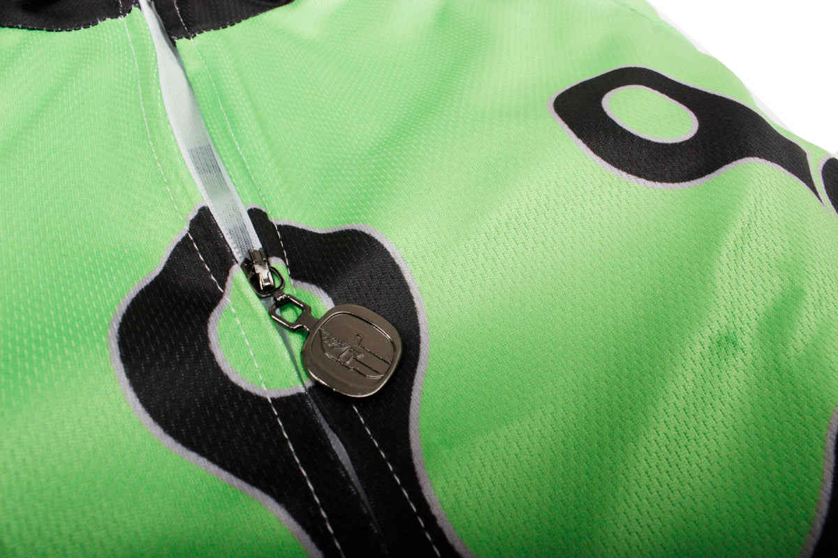 ILPALADINO Green Men's Cycling Jersey - Comfortable & Quick-Drying Mountain Bike Shirt
