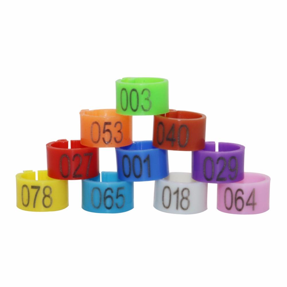 Talk-Satisfied 1000 Pcs 8mm Plastic Bird Leg Rings - Multicolored for Parrots & Pigeons