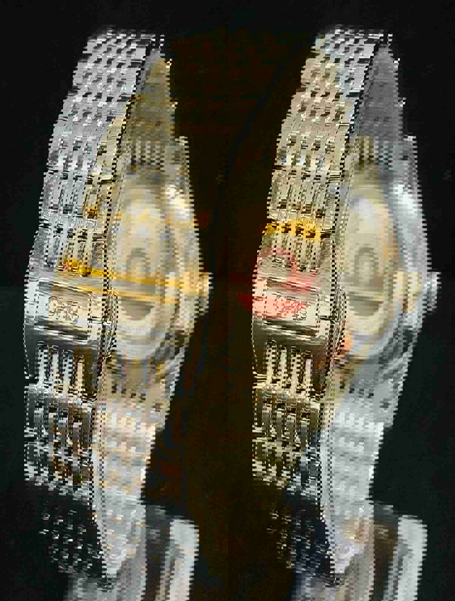 Oris Men's Stainless Steel Skeleton Watch with Sunray Dial