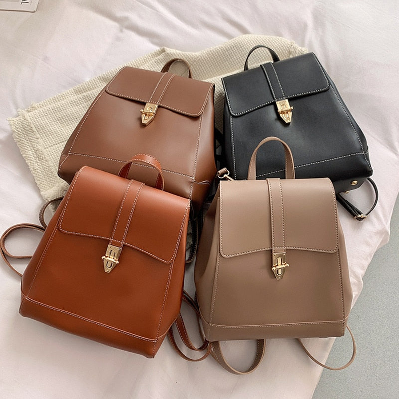 Kukombo Designer Women's Backpack, Soft PU Leather, Multifunction School Bag