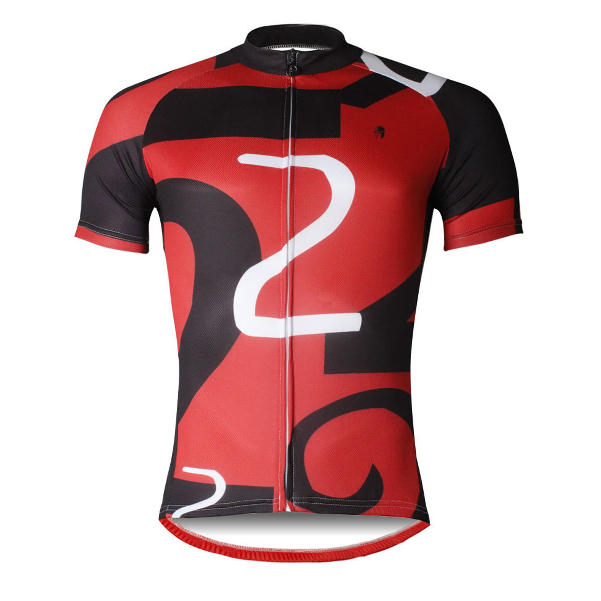 ILPALADINO Men's Cycling Jersey - Red & Black, Quick-Dry, Breathable for Road & Mountain Biking