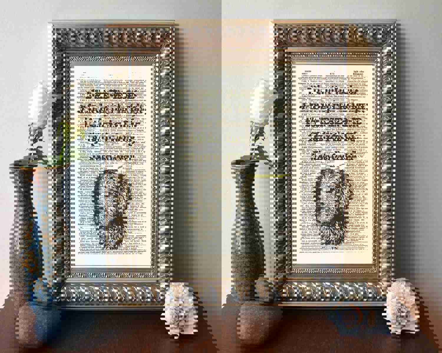 Winston Churchill Quote Dictionary Art Print - Inspirational Wall Decor