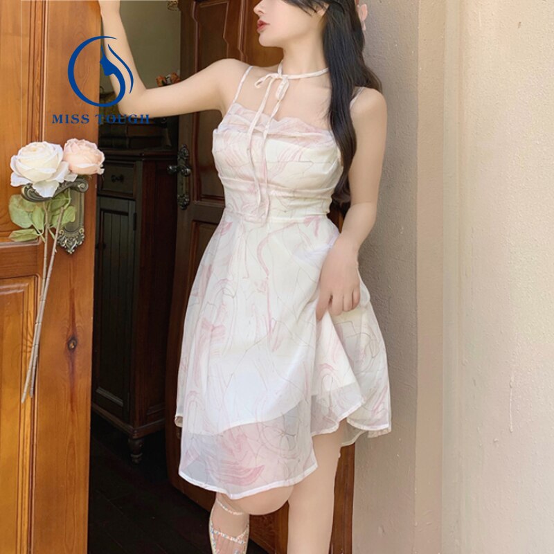 French Vintage Strap Dress for Women - Chic, Casual, and Elegant Summer Outfit 2023