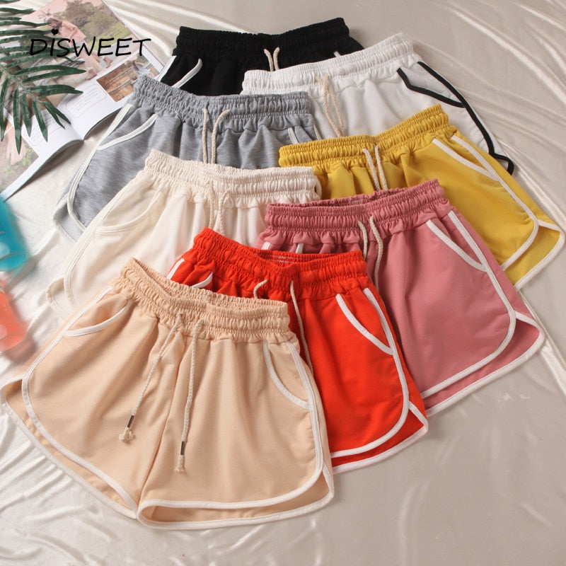 Elastic High-Waist Booty Shorts for Women - Casual Summer Style
