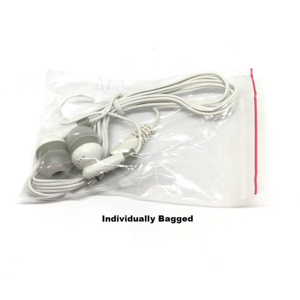 High-Quality White Stereo Earbud Headphones