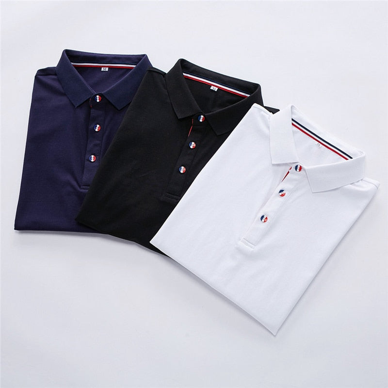 2023 Men's SlimFit Striped Polo Shirt - Smart Casual Cotton Tops