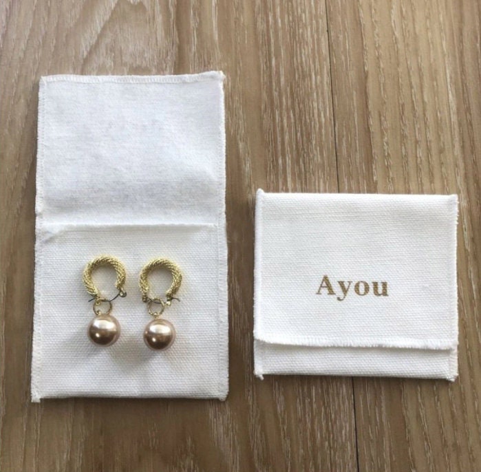 Personalized Cotton Jewelry Pouches - Custom Logo Envelope Bags