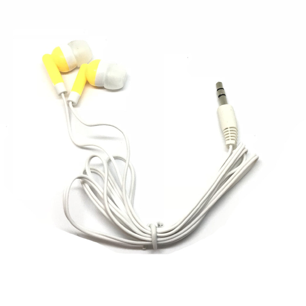 High-Quality Yellow/Gold Stereo Earbud Headphones