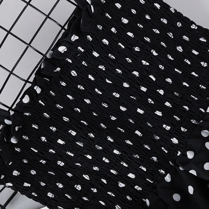 Girls Polka-Dot Summer Suspender Dress