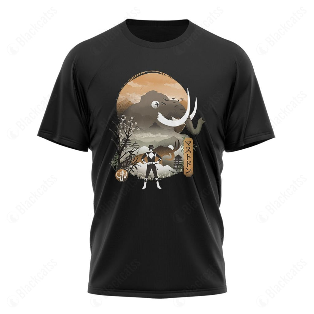 Black Ranger Ukiyo Custom Graphic T-Shirt