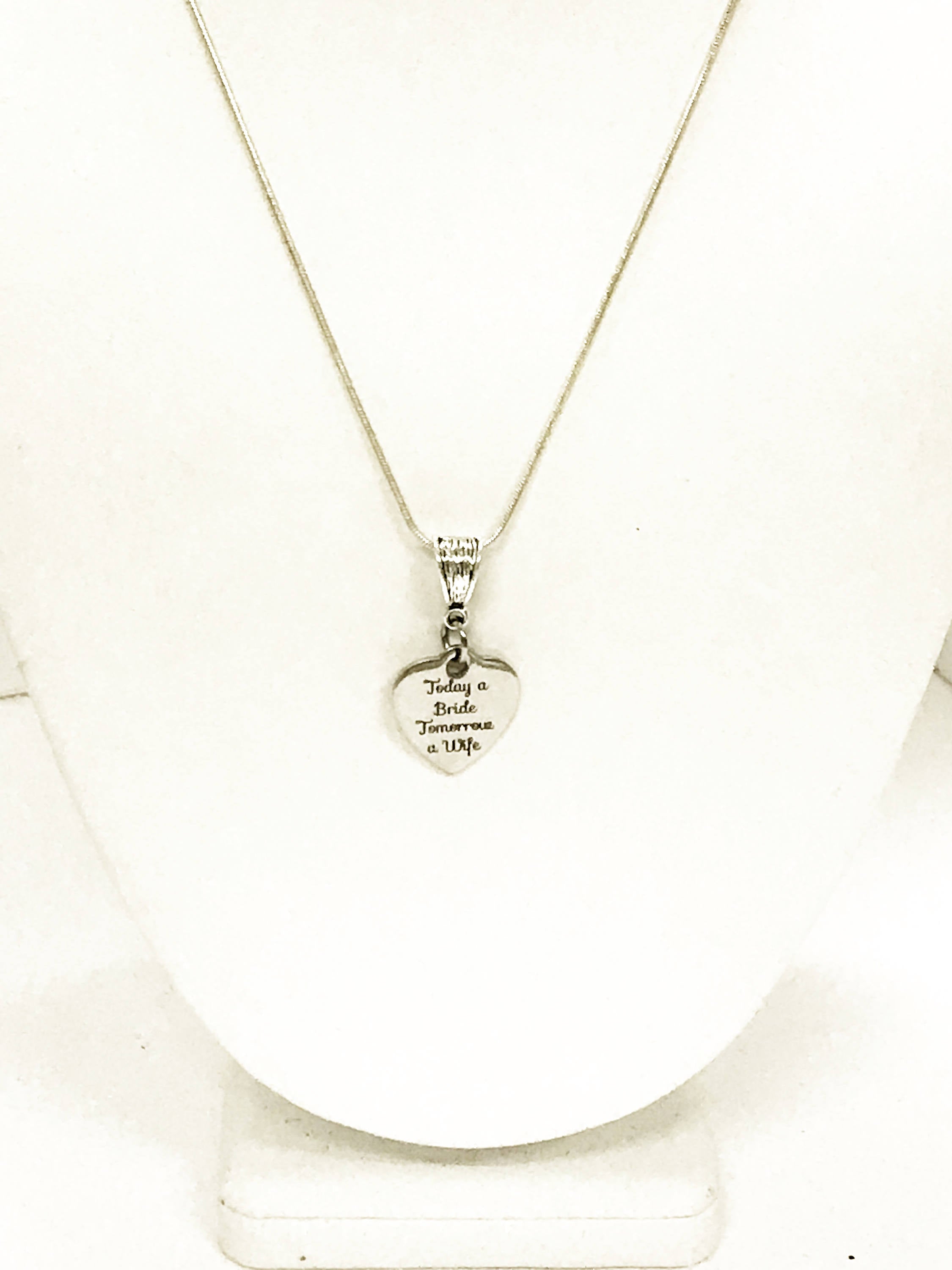 Engraved Bride-to-Wife Transition Necklace, Perfect Wedding Gift