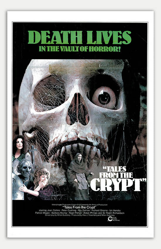 Vintage 1972 Tales from the Crypt Movie Poster, 11 x 17