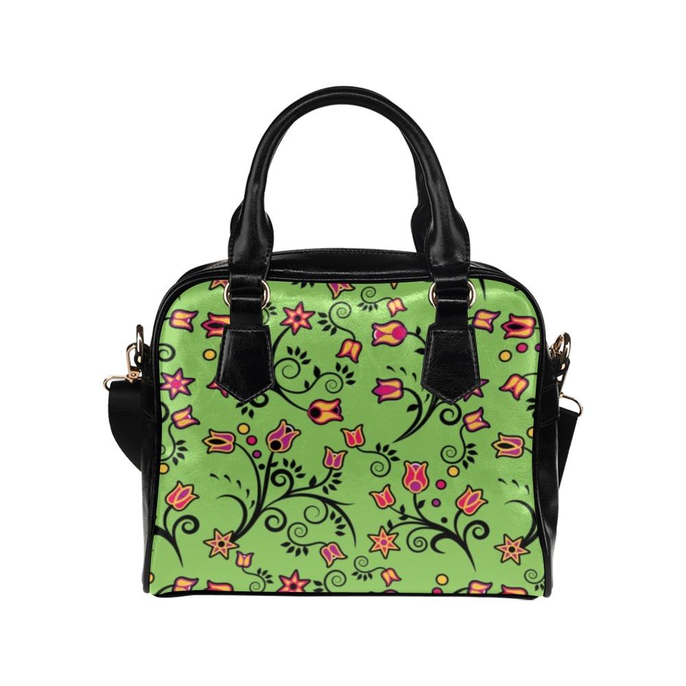 Stylish Light Green Yellow Star Shoulder Handbag