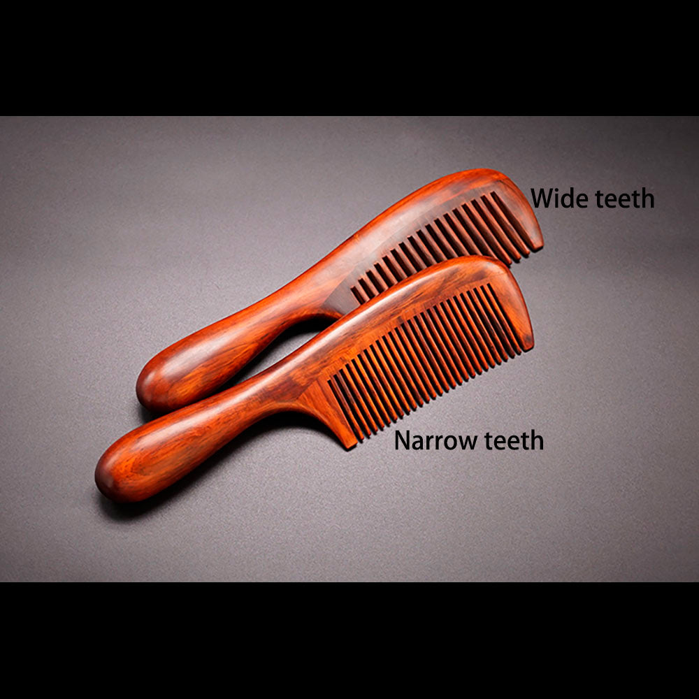 African Rosewood Handcrafted Massage Comb for Health Hair Therapy