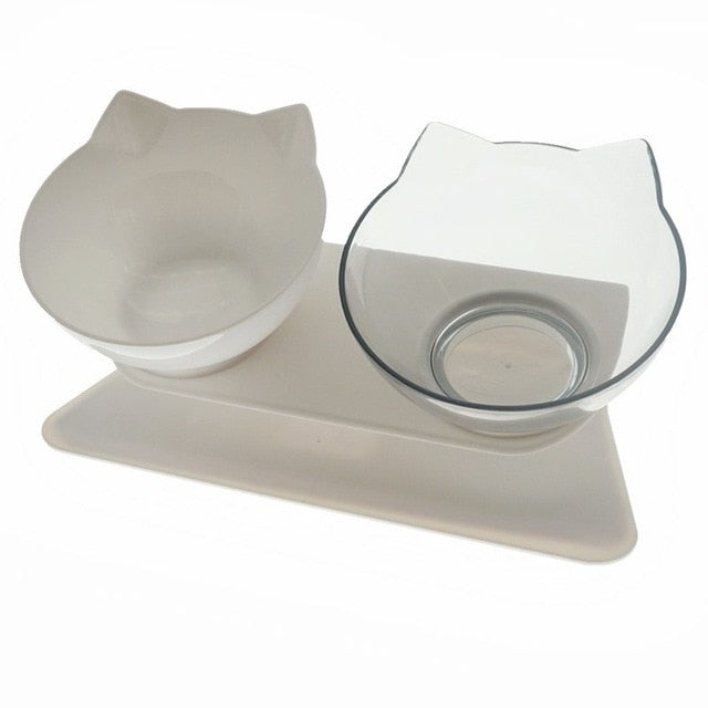 Non-Slip Double Pet Bowl with Stand for Cats and Dogs