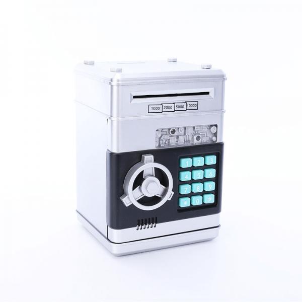 Electronic Mini ATM Piggy Bank for Kids - Silver