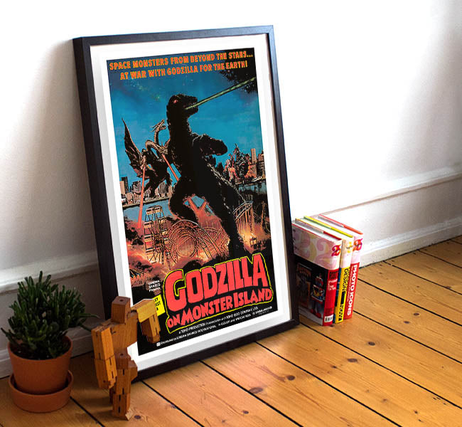 Godzilla on Monster Island - 1972 Reprint Movie Poster