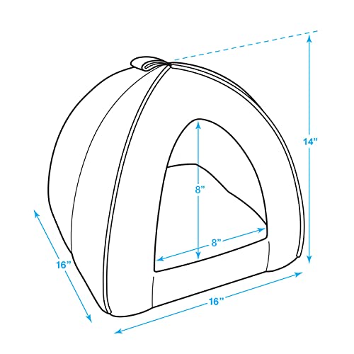 Luxury Beige Corduroy Pet Tent - Cozy Indoor Bed for Dogs and Cats