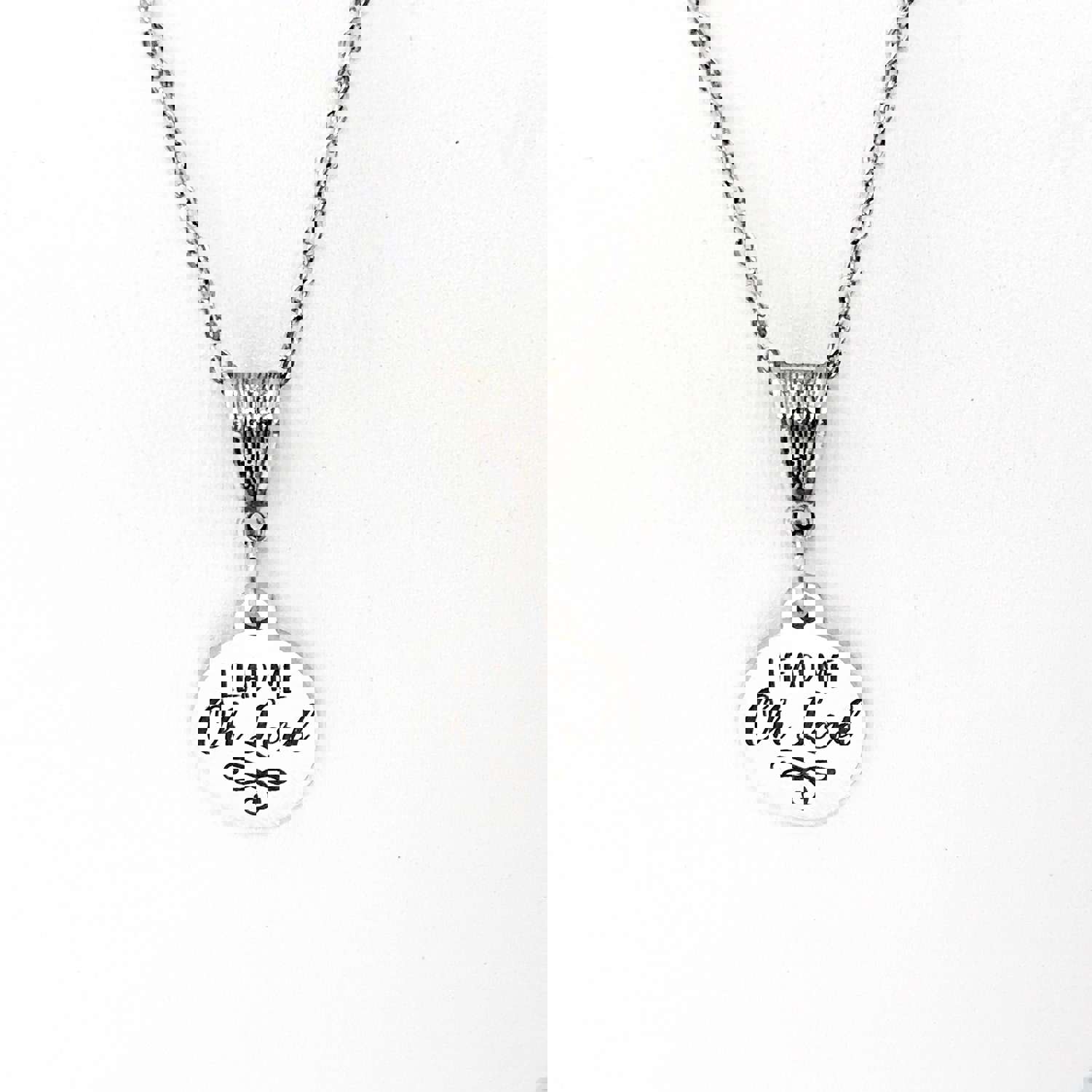 Inspirational "Lead Me, O Lord" Stainless Steel Pendant Necklace
