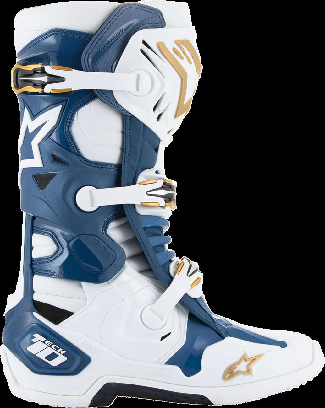 Alpinestars Arlington LE Tech 10 Motorcycle Boots - White/Blue/Gold - US 10