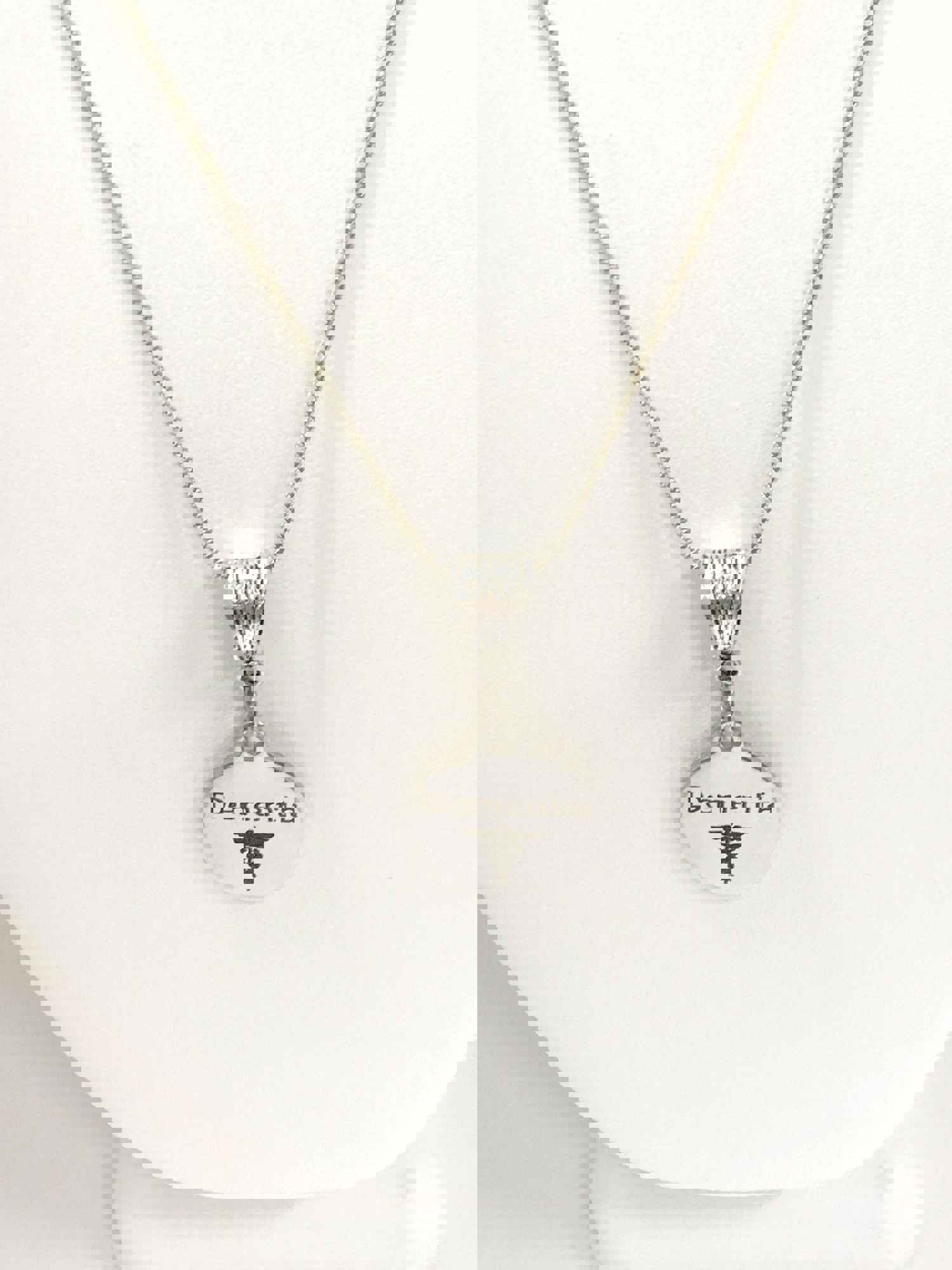 Stainless Steel Dementia Awareness Pendant Necklace