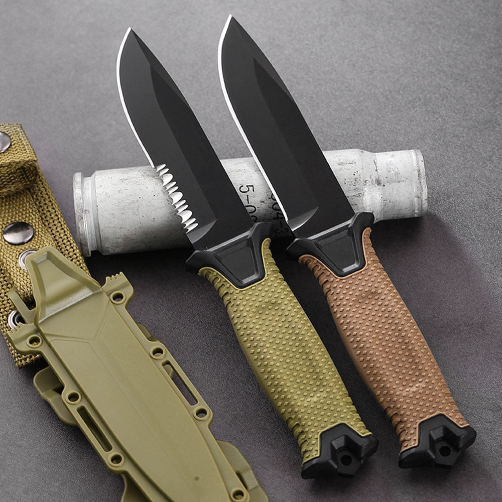 Rugged Outdoor Tactical Knife for Hunting, Self-Defense, and Survival