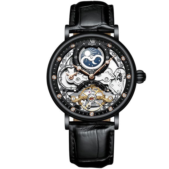 KINYUED Swiss Mechanical Watch with Double Calendar