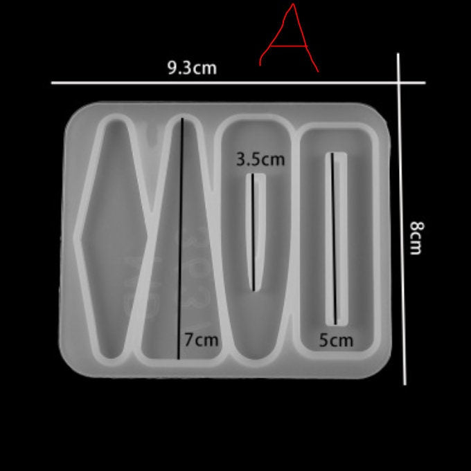 Silicone Hair Barrette Molds for Creative Epoxy Crafts