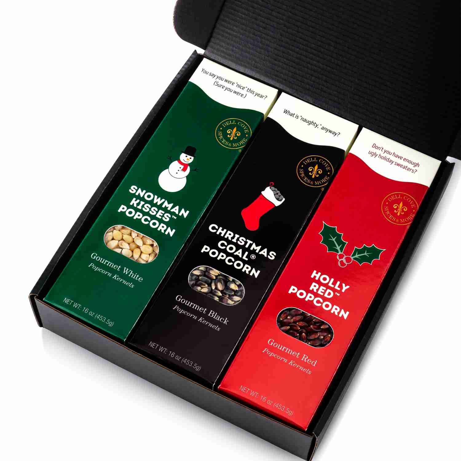 Gourmet Christmas Popcorn Gift Set for Families