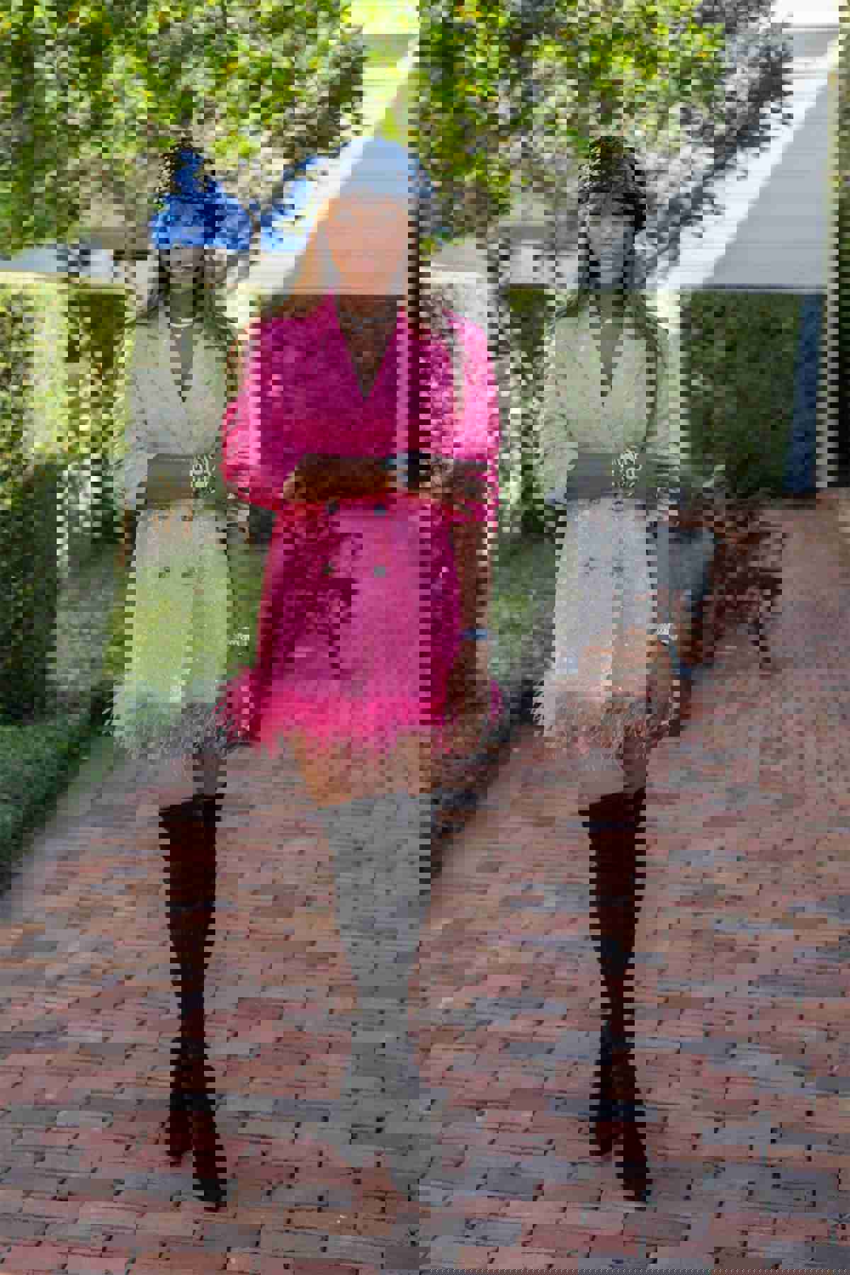 Glamorous Paris Pink Sequins Jacket Dress