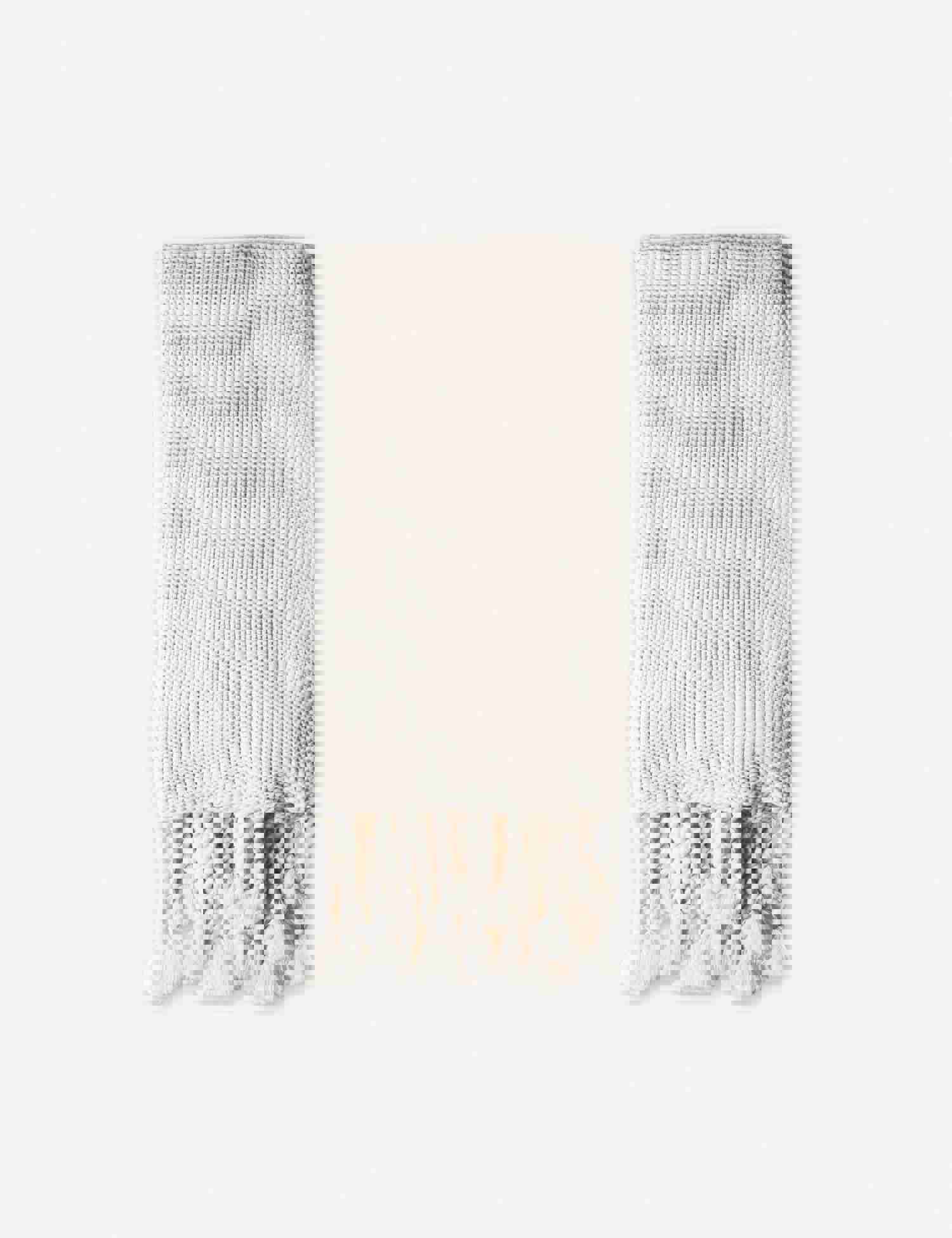 Cozy Chunky Knit Throw with Braided Tassels