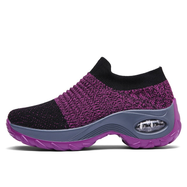 Women's Air Cushion Sports Shoes - 5cm Height Increase, Breathable & Comfortable Walking Sneakers