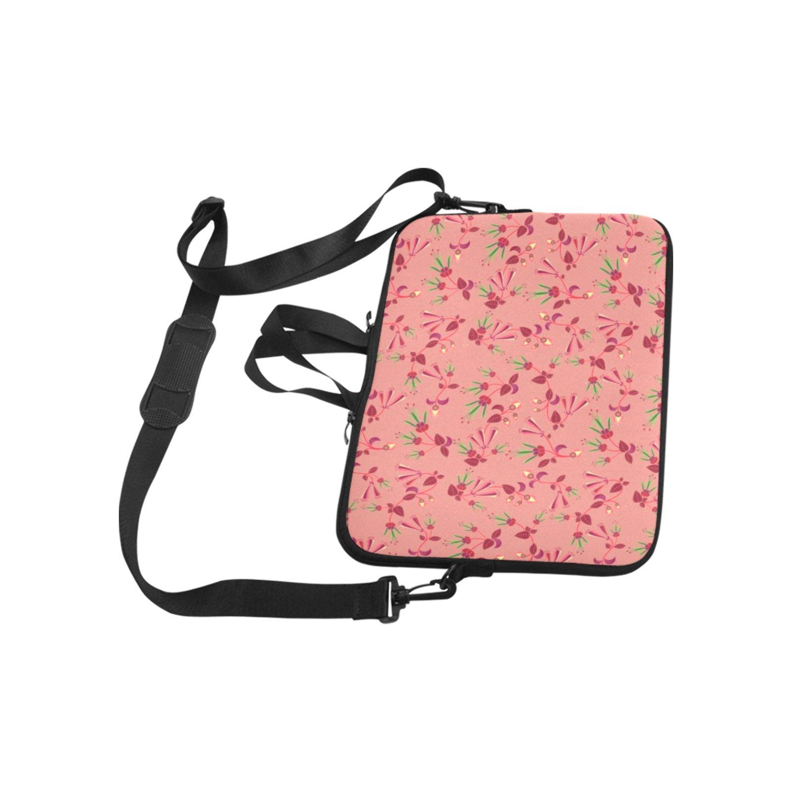 Eco-Friendly Floral Laptop Sleeve with Hummingbird Motif