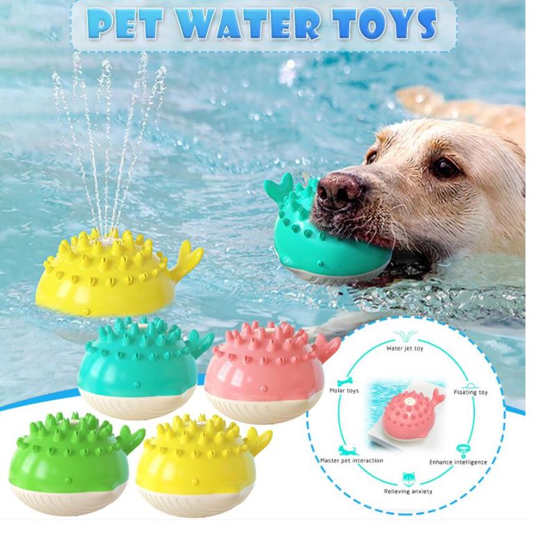 Amazon Exclusive - TPR Electric Water Spray Dog Toy for Summer Fun
