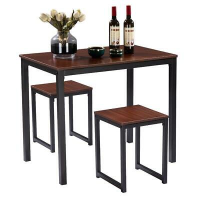 Modern 3-Piece Metal Dining Set with Natural Style