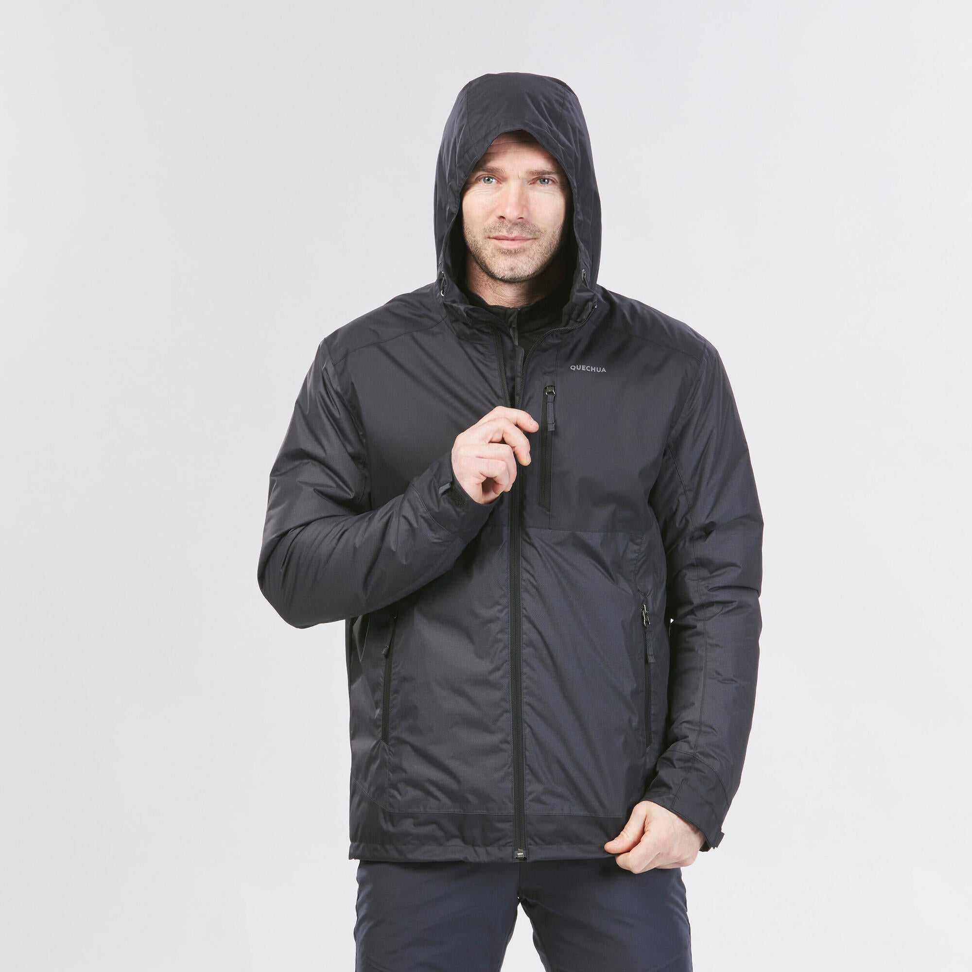Men's Waterproof Hiking Jacket for Cold Weather - SH500