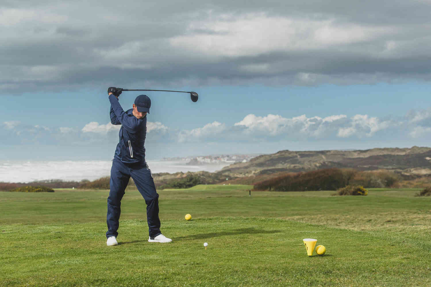 Men's Golf Waterproof Jacket - RW500 Navy Blue