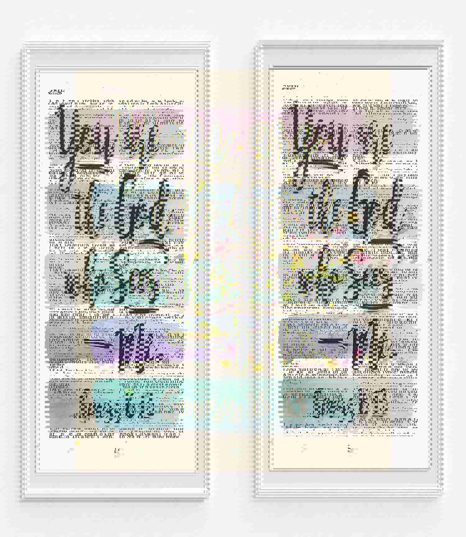 Inspirational Genesis Bible Verse Art Prints Set