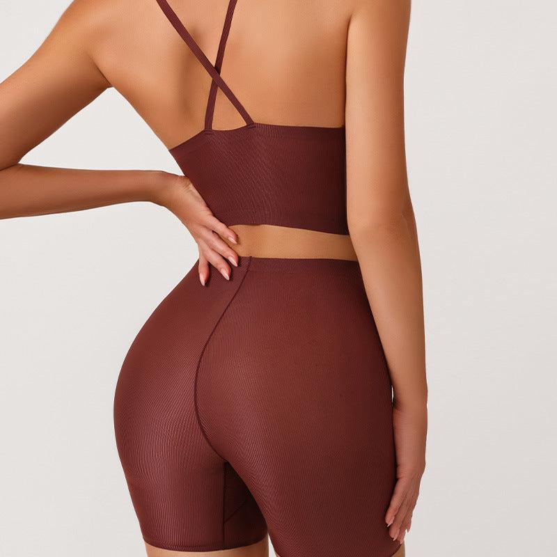 Enhanced Support Yoga Set with Underwired Push-up Bra