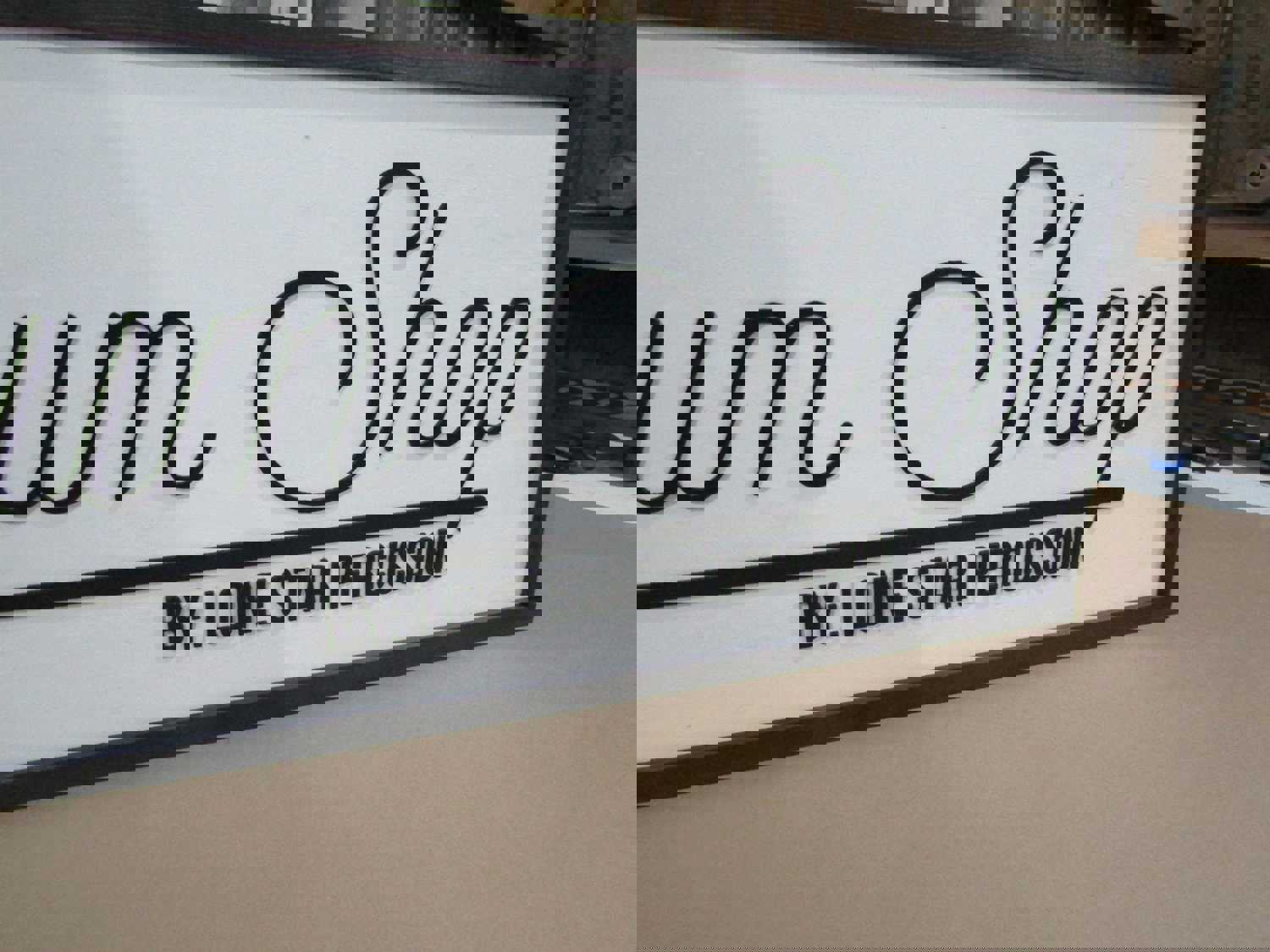 Custom Handcrafted Music Shop Sign