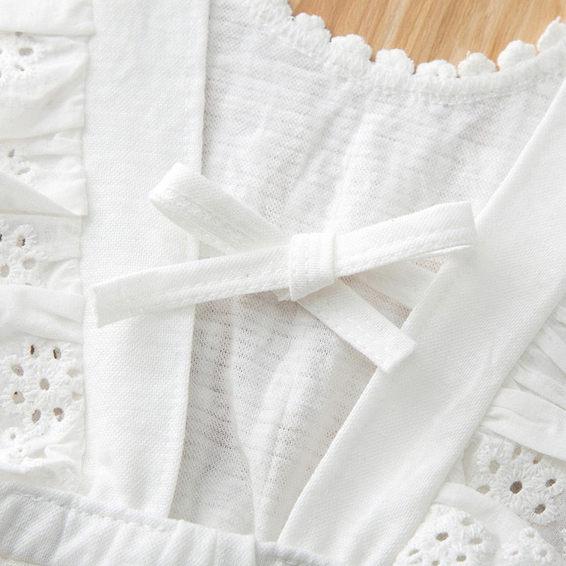 Elegant Baby Girl White Lace Tutu Party Dress