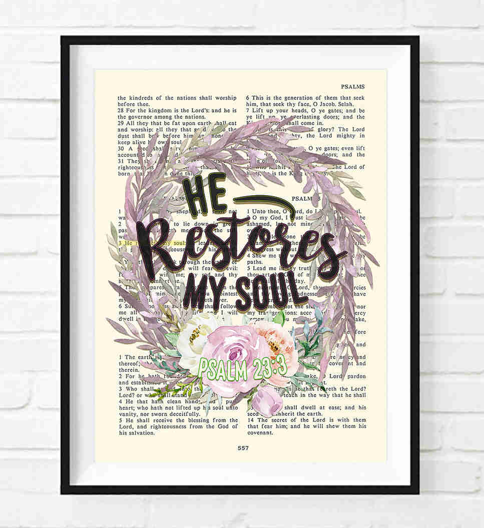 Psalm 23 Bible Verse Art Prints Set