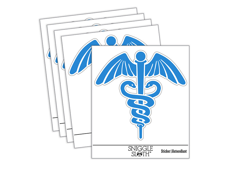 Caduceus Health Medical Symbol Sticker Set - 5 Pack