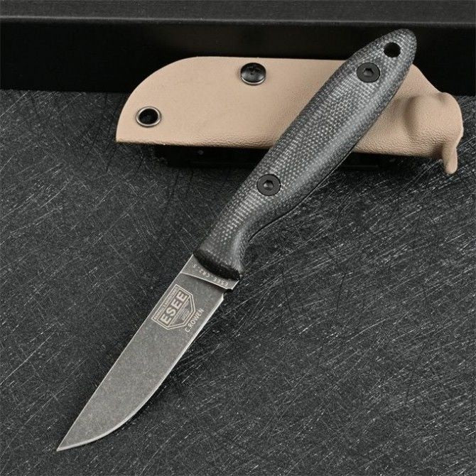 Rugged DC53 Steel Fixed Blade Survival Knife with Kydex Sheath