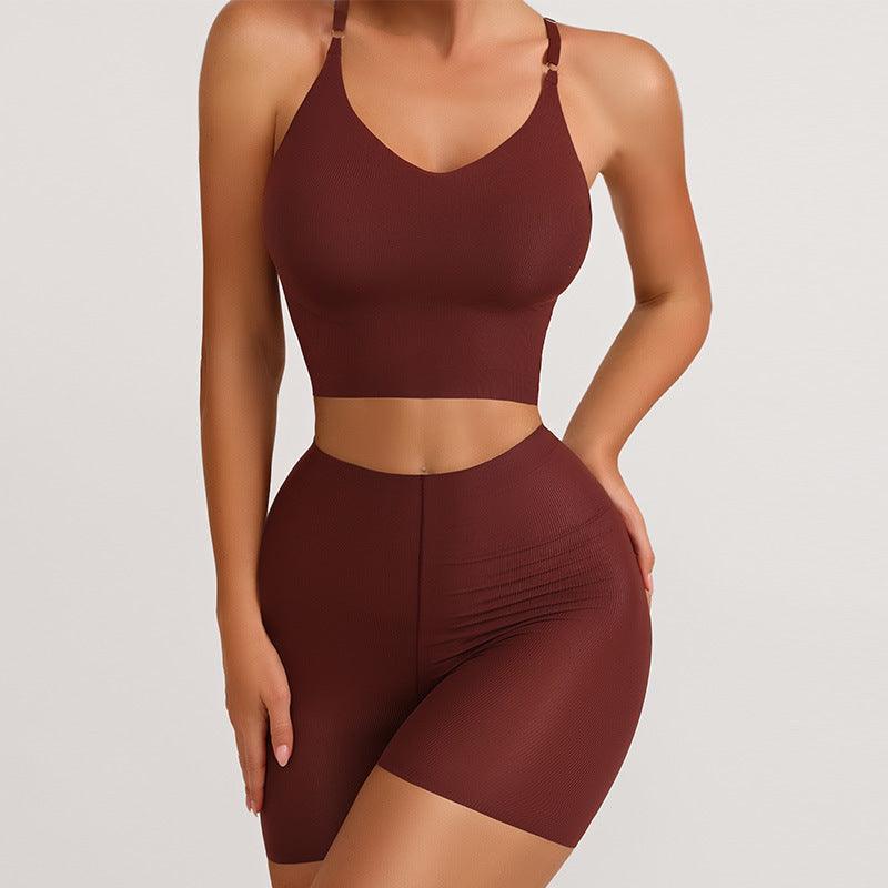 Enhanced Support Yoga Set with Underwired Push-up Bra