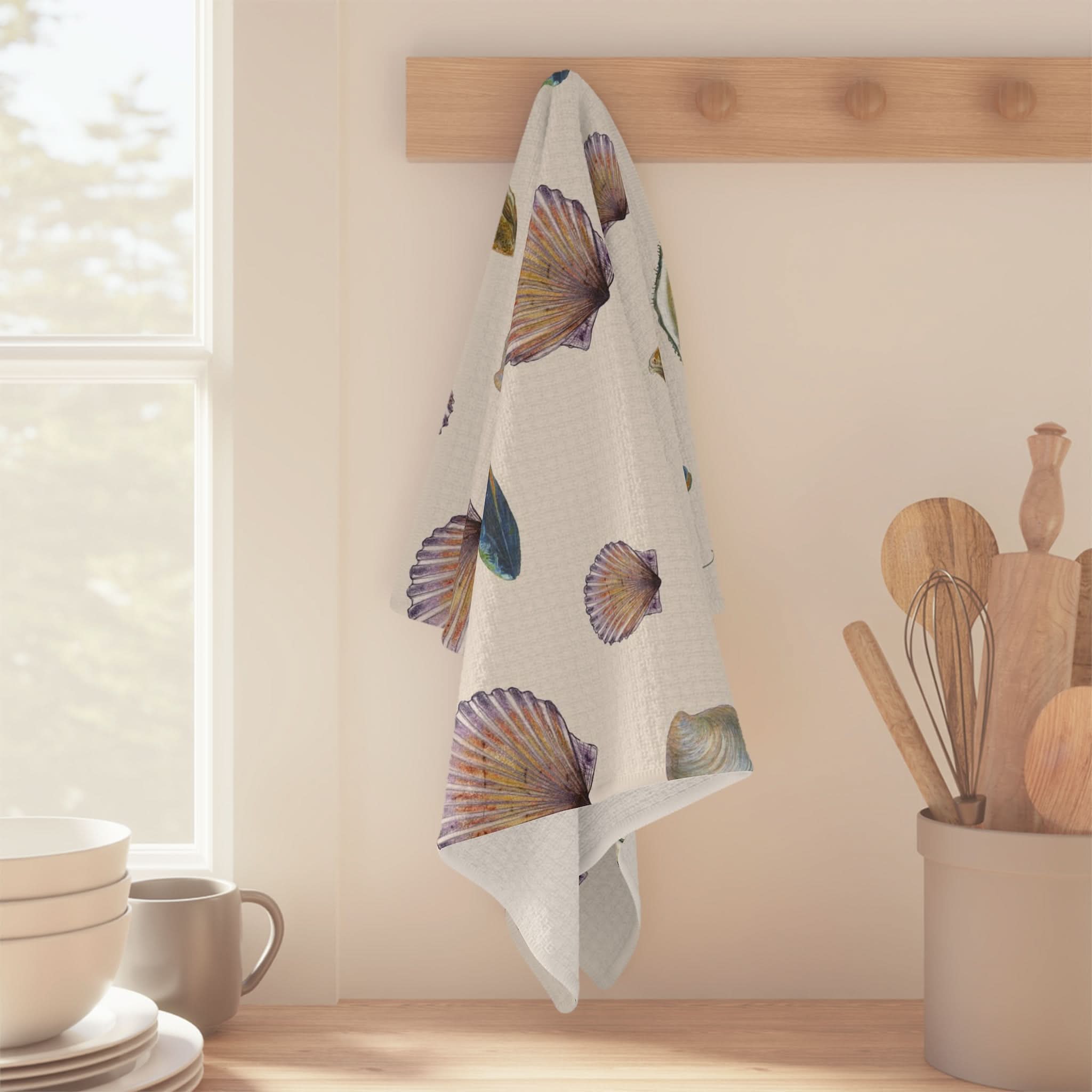 Vibrant Shells II Soft Kitchen Towel - Premium Quality