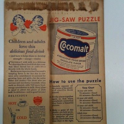 Vintage Cocomalt Chocolate Drink Windmill Puzzle